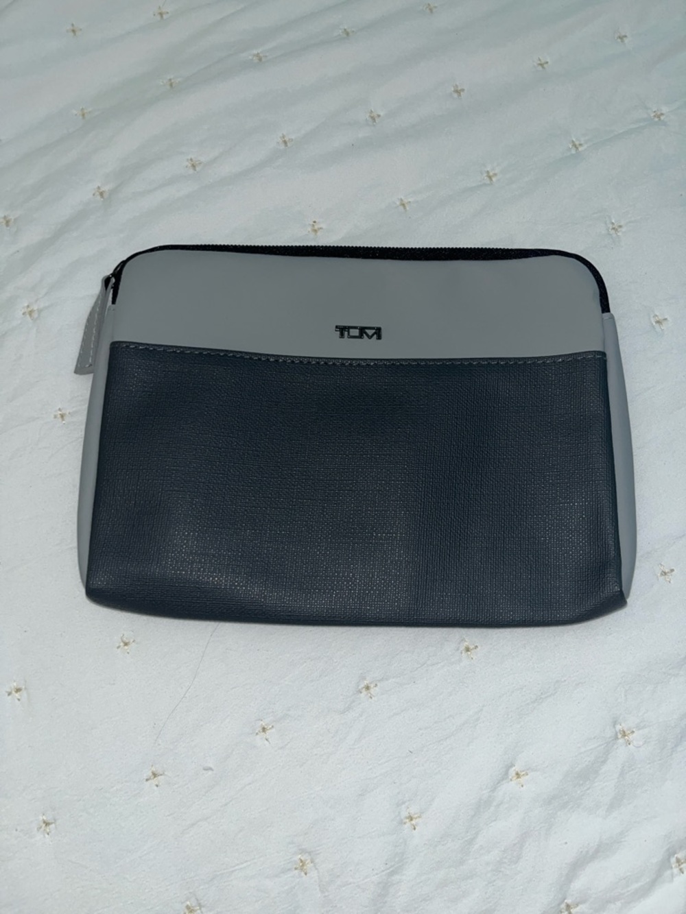 Tumi Gray and Black Two-Tone Toiletry Pouch